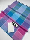 Sc Checks Linen Cotton Woven Crafted With Checks Printed Saree Wholesale Online