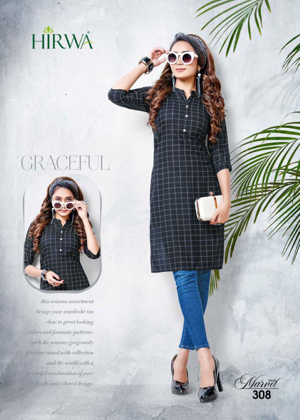 Hirwa Marvel 3 Ethnic Wear Rayon Printed Designer Kurti Collection
