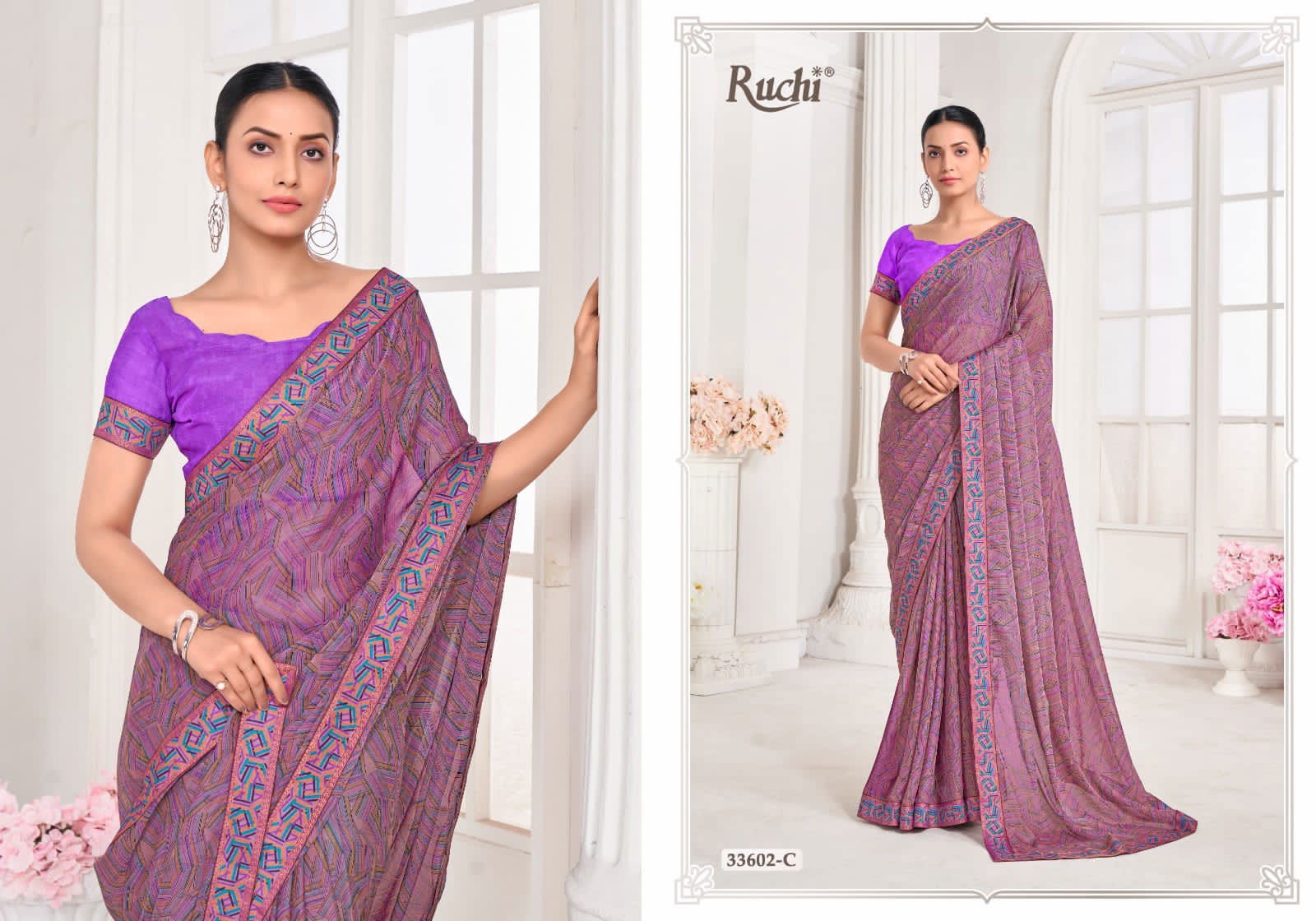 Vanilla Vol 8 By Ruchi Digital Printed Chiffon Sarees Wholesale Clothing Suppliers In India