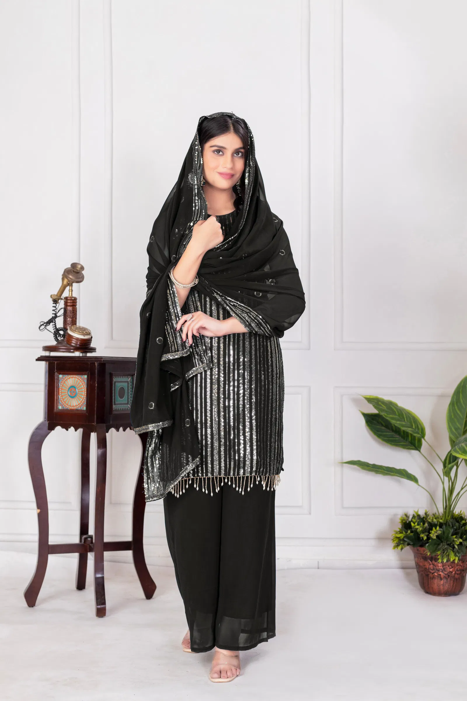 Tt 006 A to D Georgette Embroidery Readymade Suits Wholesalers In Delhi
