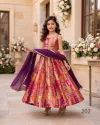 Lucaya Kids Vol 2 Rayon Digital Printed Flare Kids Girls Gown Set