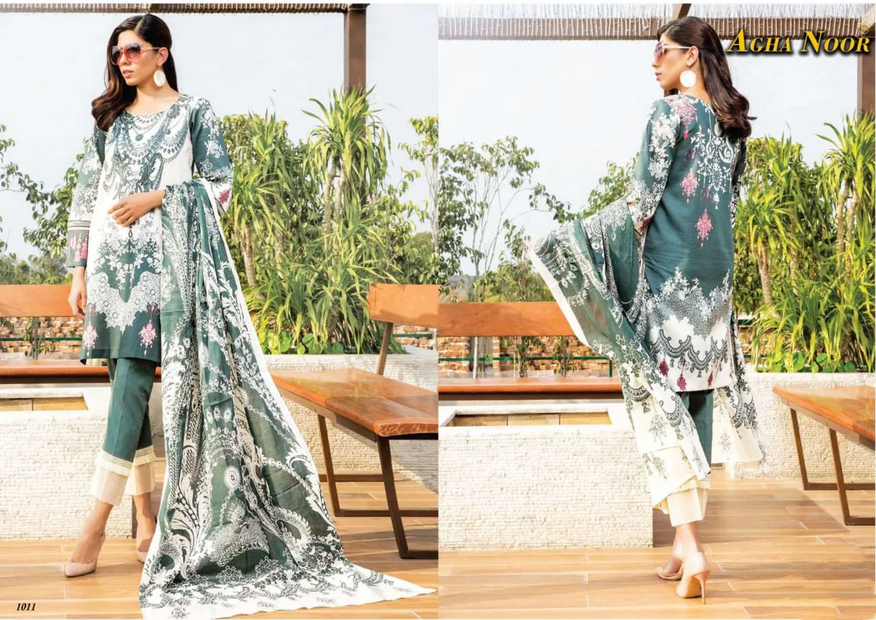 Agha Noor 2 Latest Fancy Designer Casual Wear Karachi Dress Materials Collection
