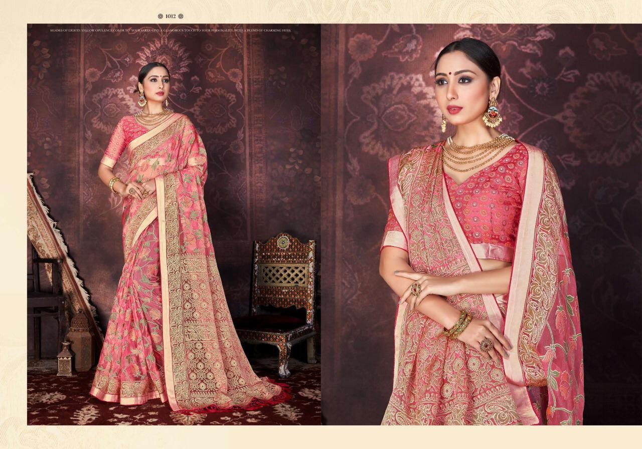 SHUBH SHREE STELLA Latest Heavy Designer Wedding Wear Orgenza Sartin Brasso with Dispro and foil with Jhalar