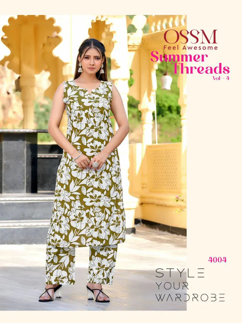 Summer Threads Vol 4 By Ossm Cotton Printed Co Ord Set Wholesale Clothing Distributors In India