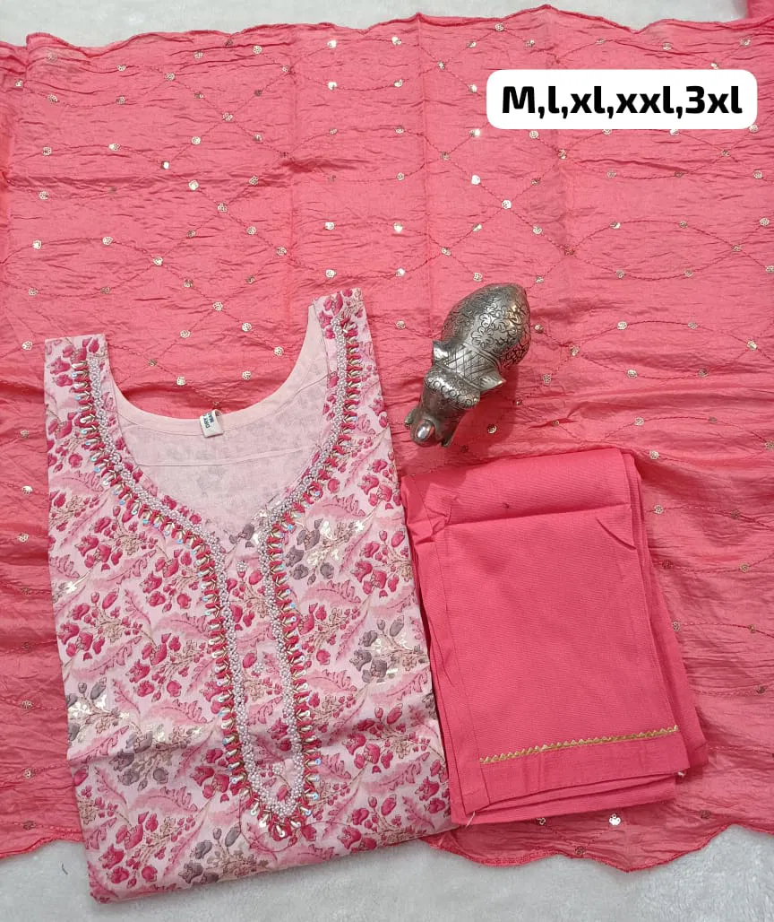 Virat Hand Work Kurti With Bottom Dupatta Catalog