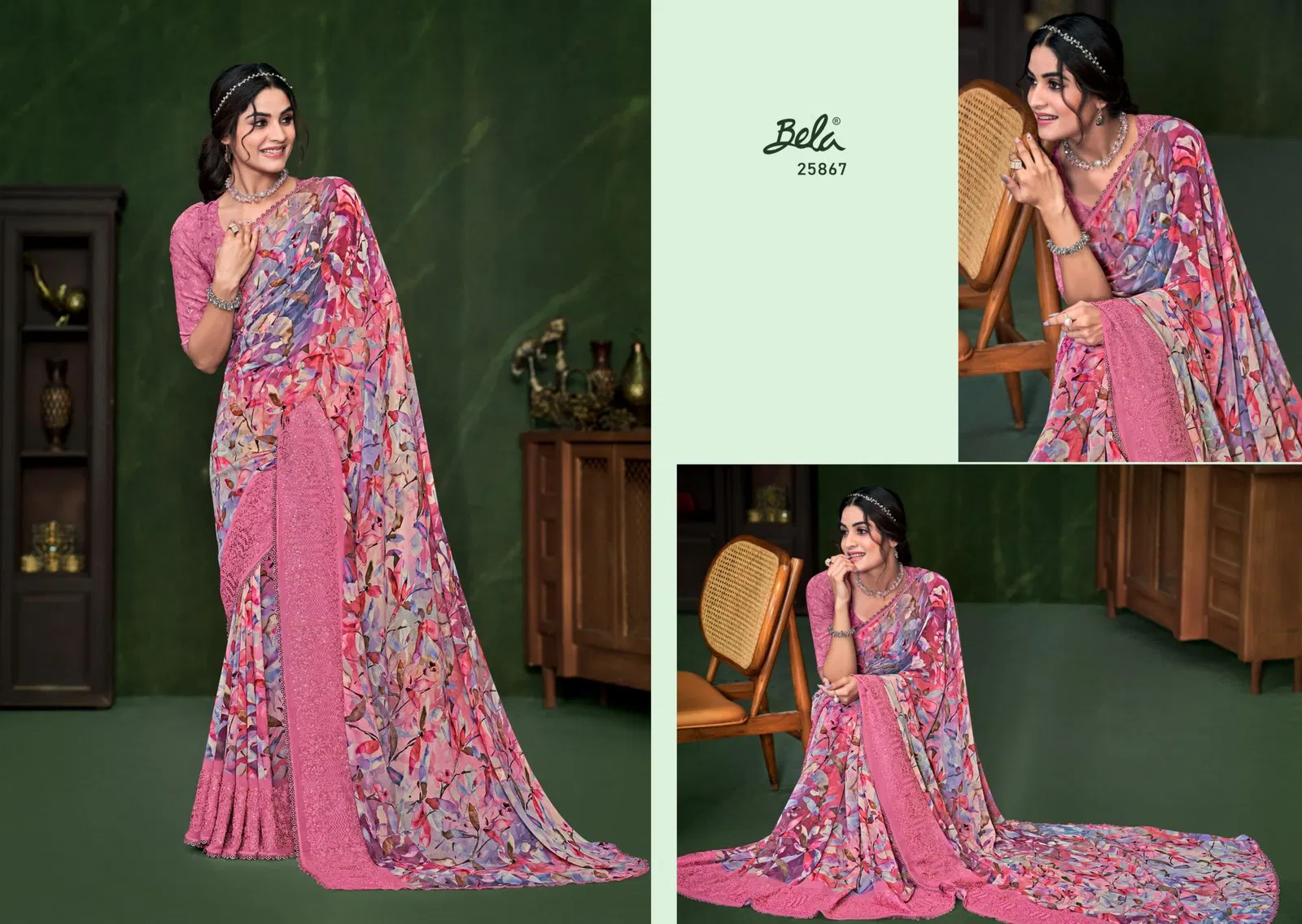 Amelia By Bela Fashion Pure Digital Print Saree Exporters In India
