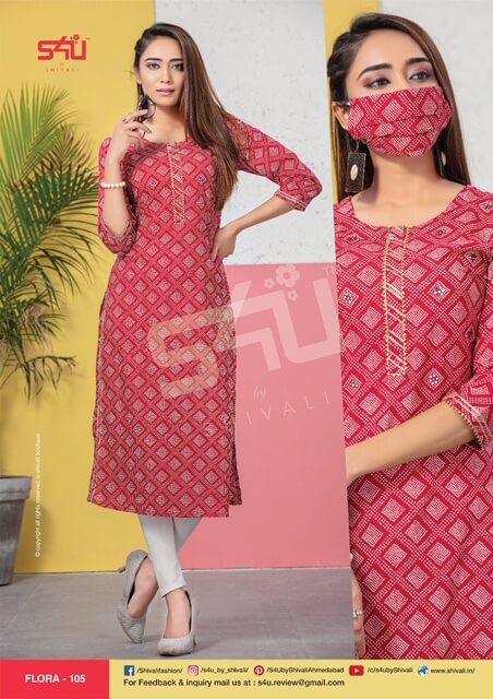 S4u Flora Fancy latest Designer Regular Ethnic Wear Printed Kurtis Collection
