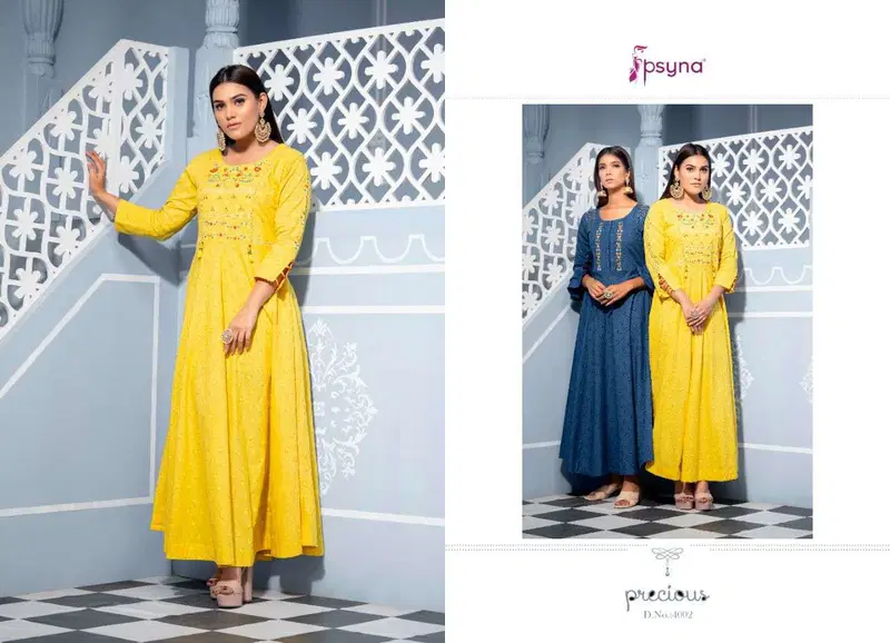 Precious Vol 4 By Psyna Cotton Designer Gown Best Wholesale Shop In Surat