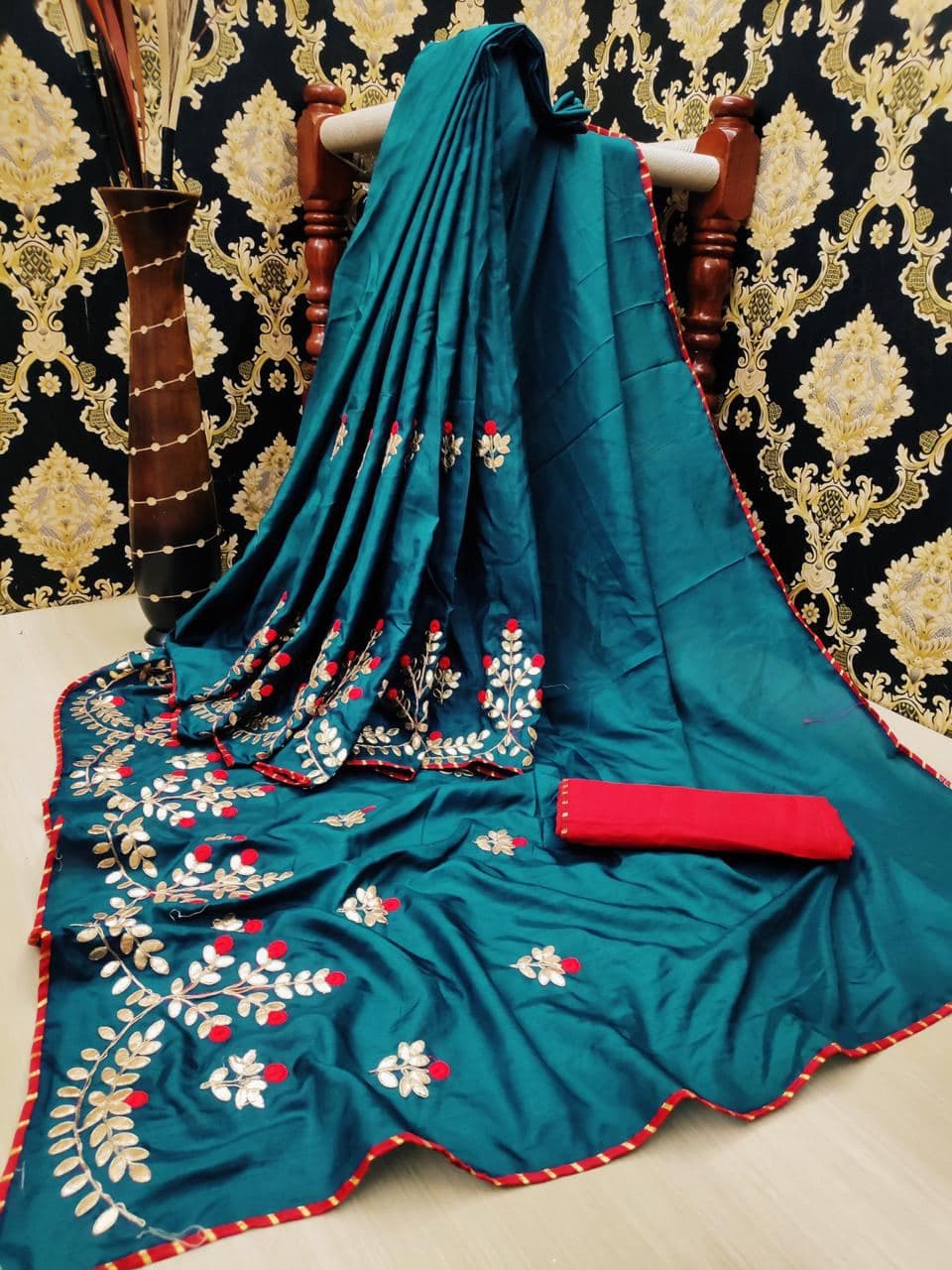 Bt 2 Doia Gota Patti Silk Latest Designer Wedding Wear silk Saree Collection
