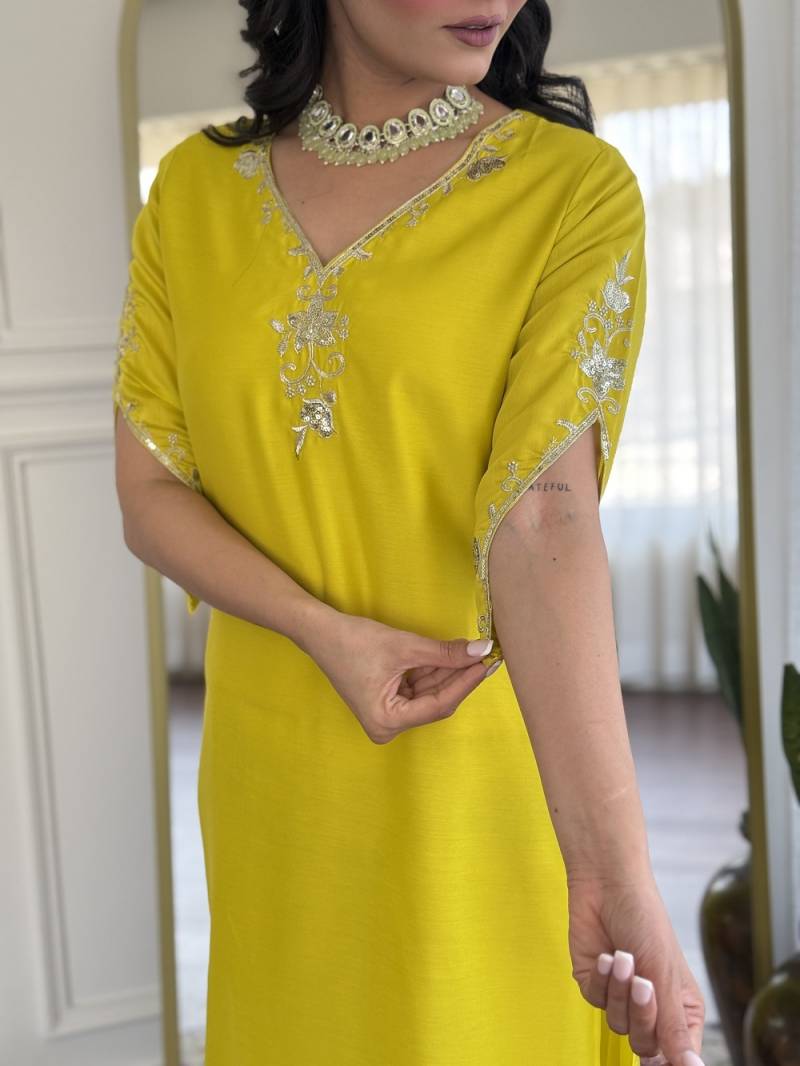 Dhuchandani 01 Viscose Chanderi Kurti Bottom With Dupatta Wholesale Clothing Distributors In India