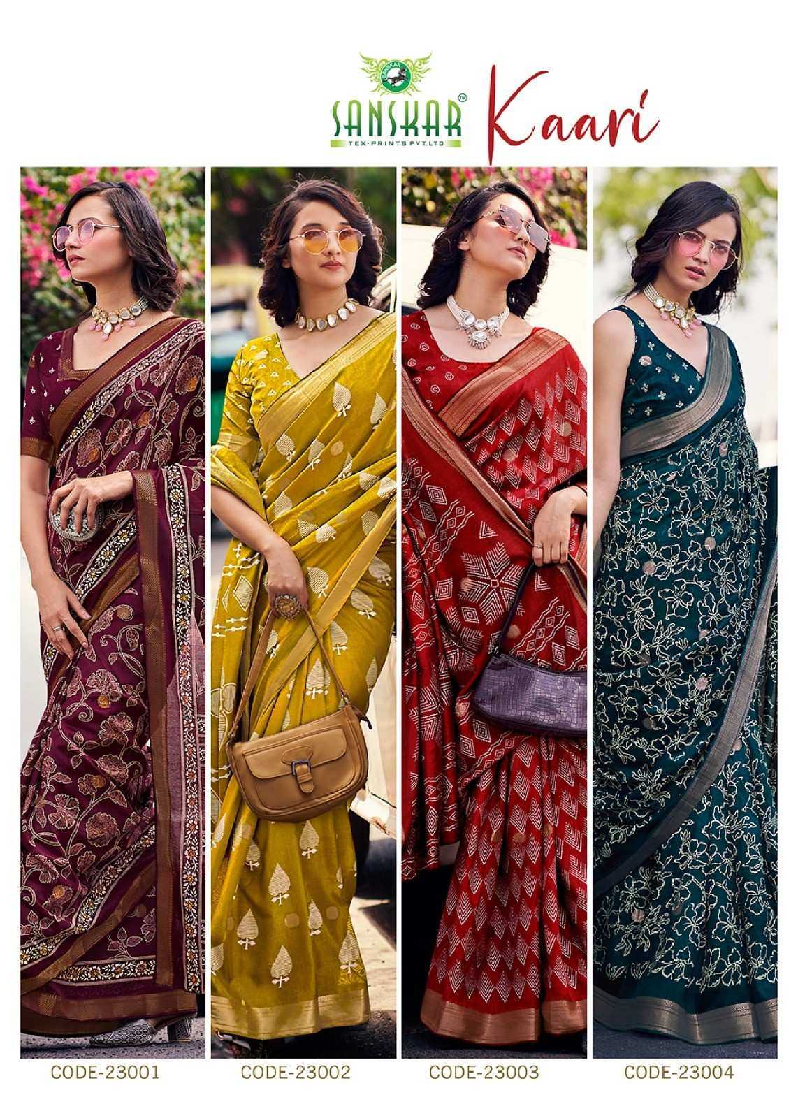 kaari by sanskar pure cotton saree suppliers in india