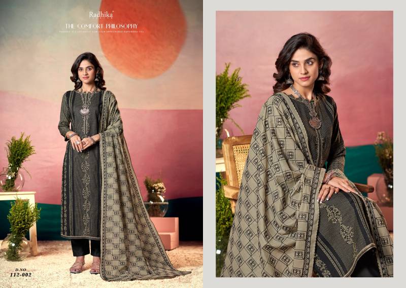 Azara Black Berry Vol 17 By Radhika Blossom Cotton Dress Material Wholesale In India