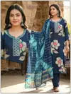 Naisha K 724 Vertican Discharge Print Kurti With Bottom Dupatta Wholesale Online
