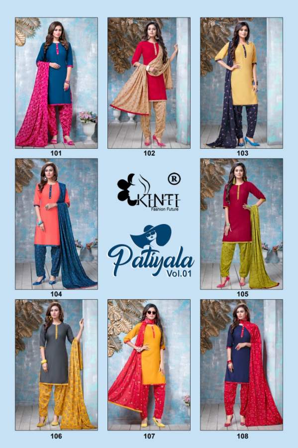 Kinti Patiyala Vol 1 Latest Designer Daily Wear Rayon Printed Readymade Dress Collection 