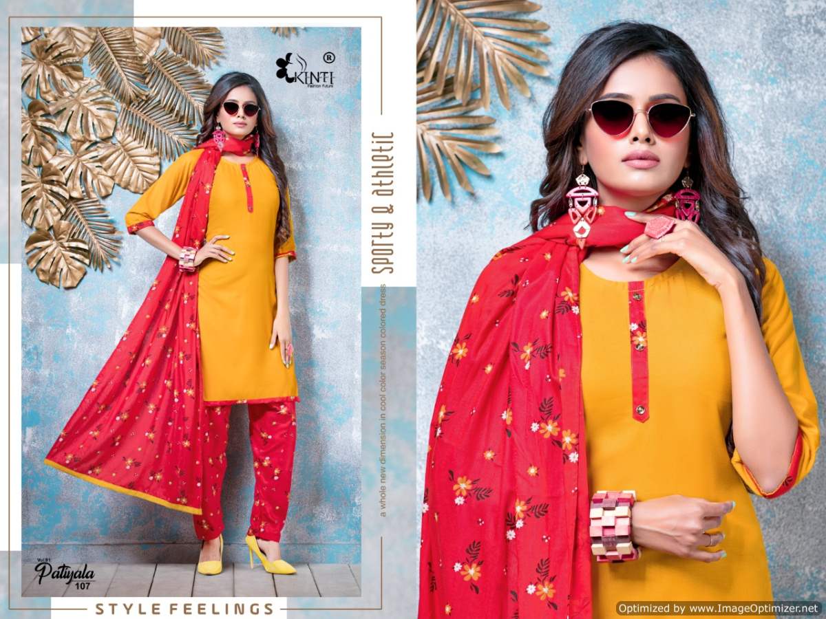 Kinti Patiyala Vol 1 Latest Designer Daily Wear Rayon Printed Readymade Dress Collection 