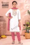Jaanvi By Sangeet Vichitra Silk Kids Girls Wear Kurti Set 