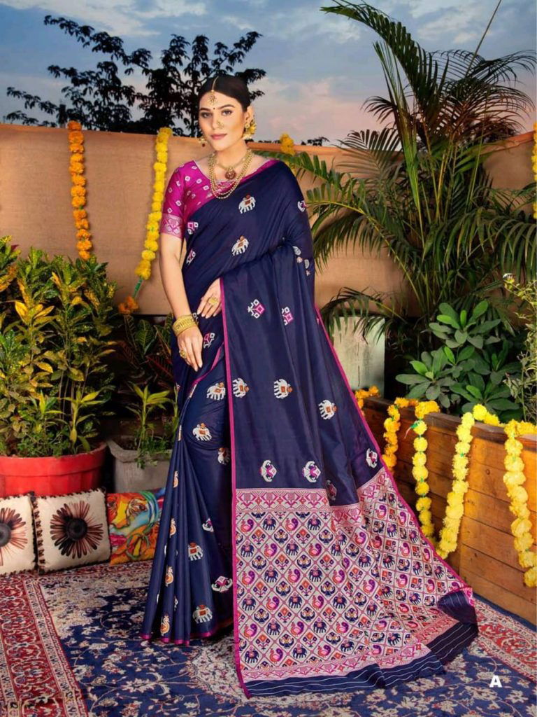Shangrila Sonpari Latest Fancy Designer Wedding Wear Heavy Soft Silk Weaving Sarees Collection