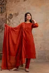 Naisha K 66 Cotton Slub Embroidery Kurti With Bottom Dupatta Wholesalers In Surat