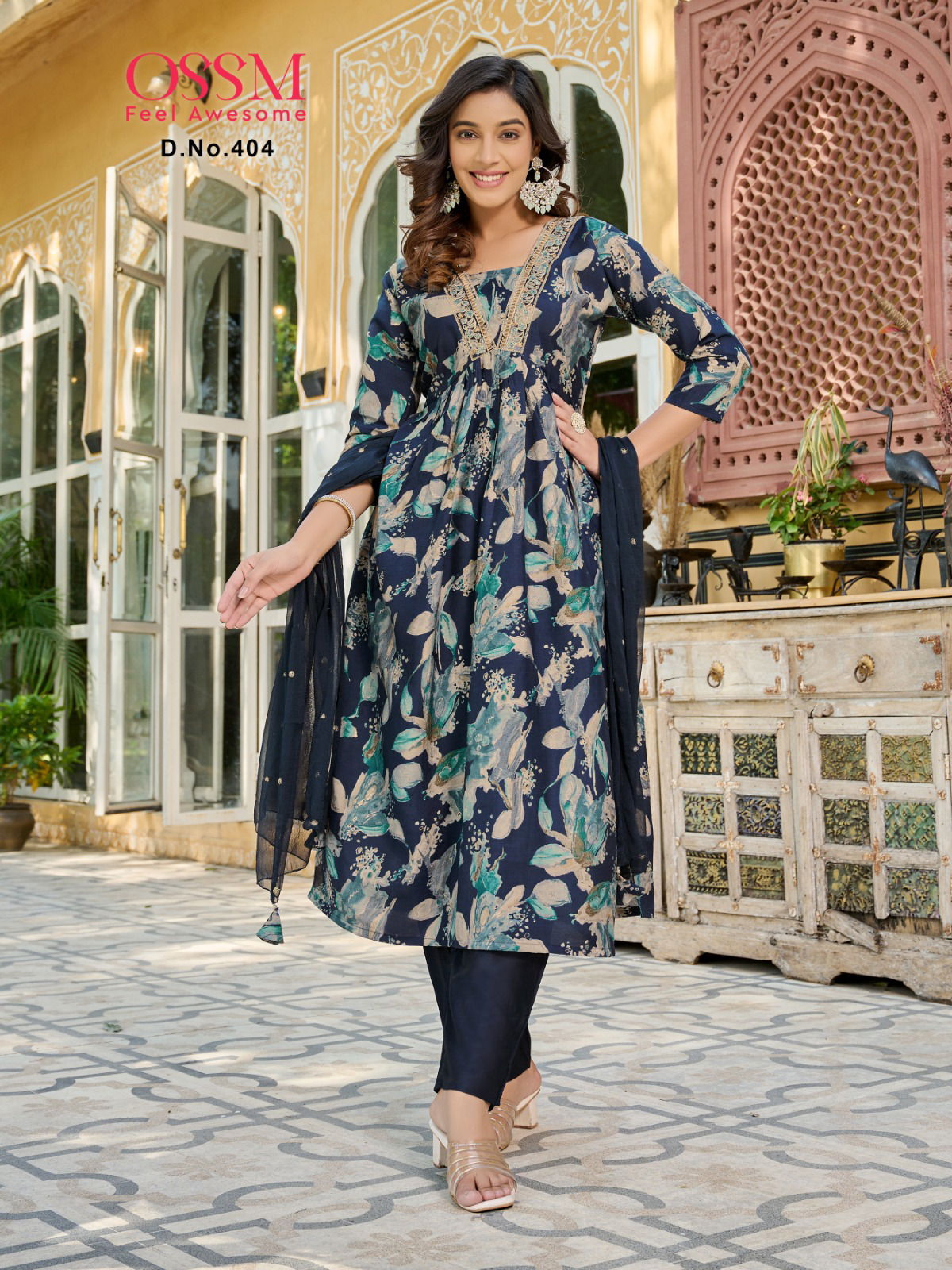 Mantra Vol 4 By Ossm Alia/Kiara V Neck Kurti With Bottom Dupatta Catalog