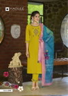 Nazakat By Kadlee Viscose Weaving Kurti With Bottom Dupatta Wholesale Online
