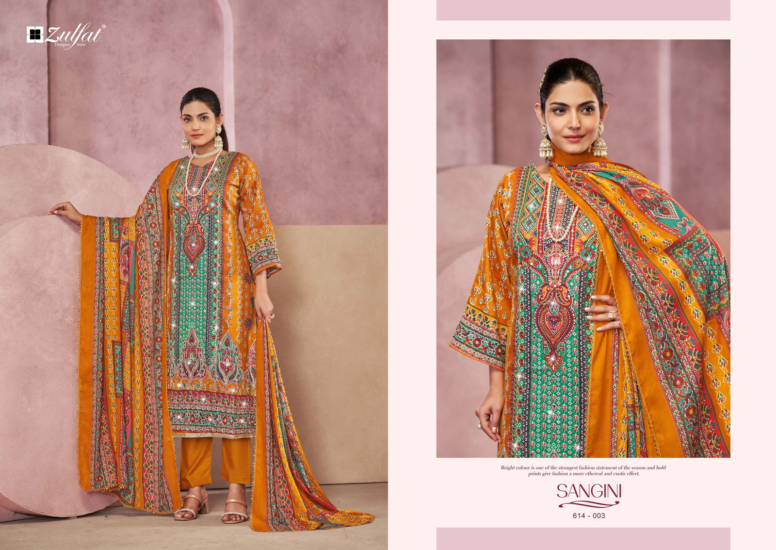 Sangini Vol 4 By Zulfat Printed Jam Cotton Dress Material Suppliers In India