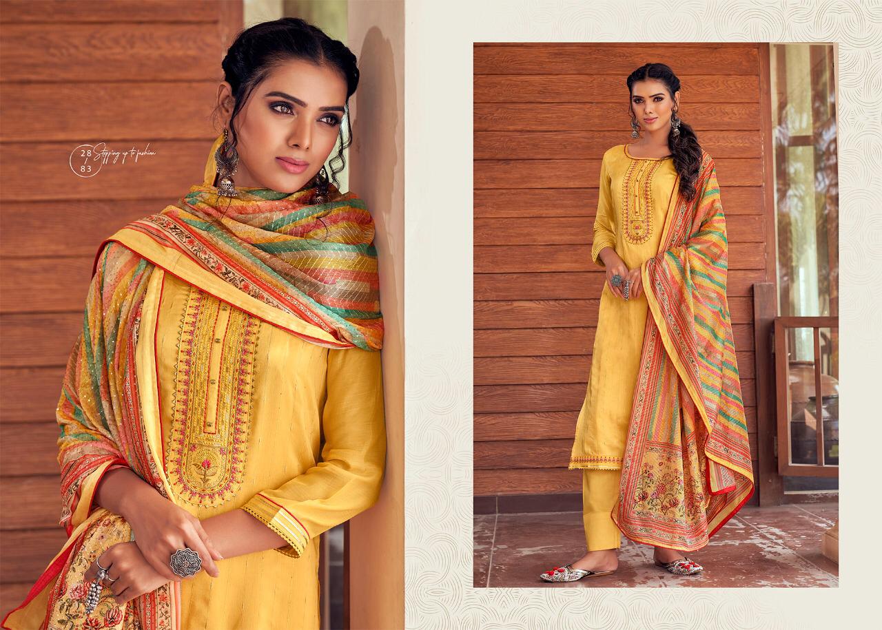 Rangoon Munch Ethnic Wear Printed Heavy Maslin Weaving Ready Made Dress Collection
