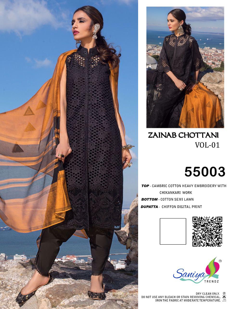 Saniya Zainab Chottani 1 Latest Fancy Designer Casual Wear Pakistani Eid Collection Salwar Kameez
