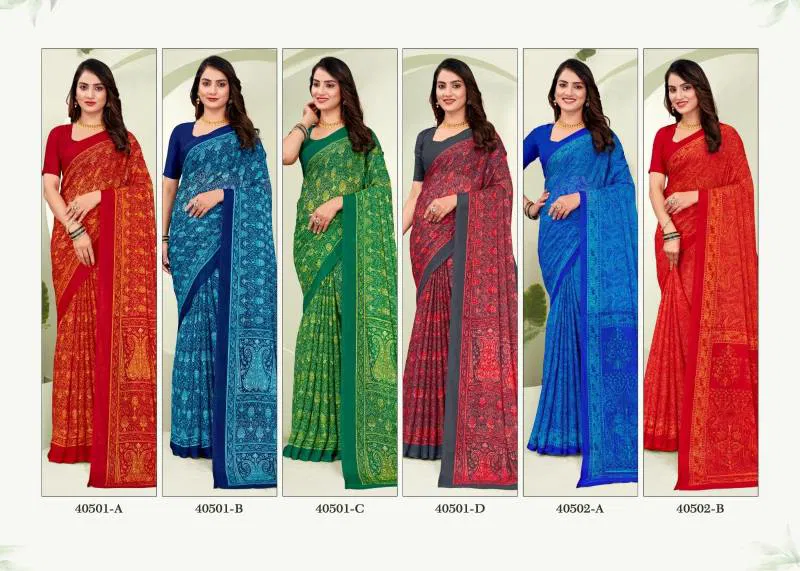 Star Chiffon 188 By Ruchi Printed Chiffon Saree Wholesale Market