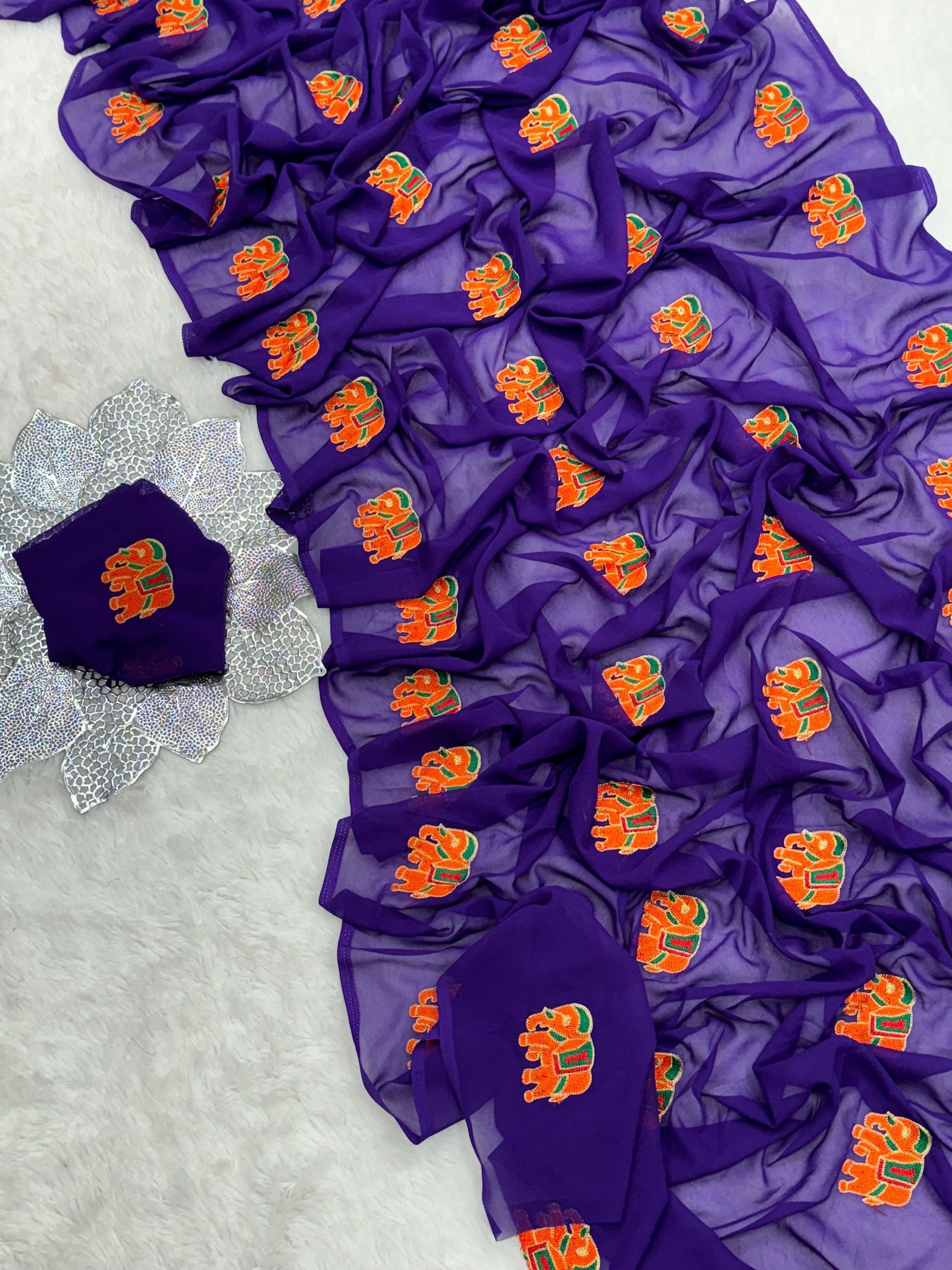 Vivera Navratri Special Elephant Gamthi Saree Wholesalers In Delhi
