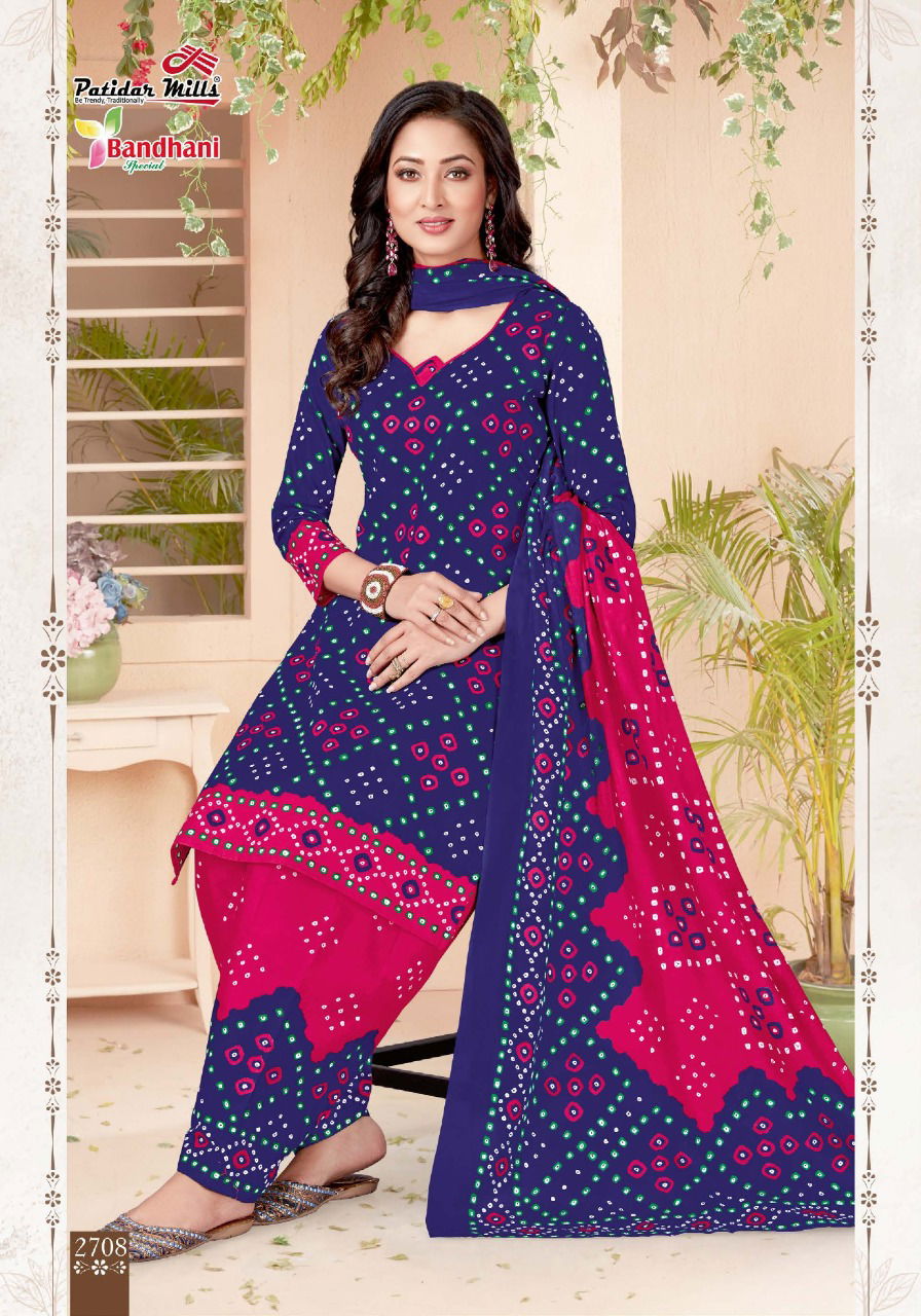 Patidar Bandhani Special Vol 27 Latest Exclusive Designer Pure Cotton Printed Dress Material Collection With Cotton Dupatta 