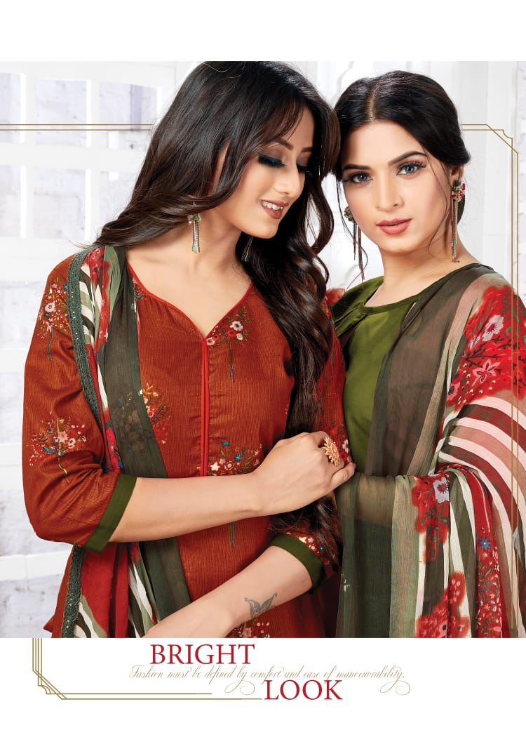 Floreon Beauty Patiyala 3 Latest Casual Regular Wear Printed cambric Cotton Collection
