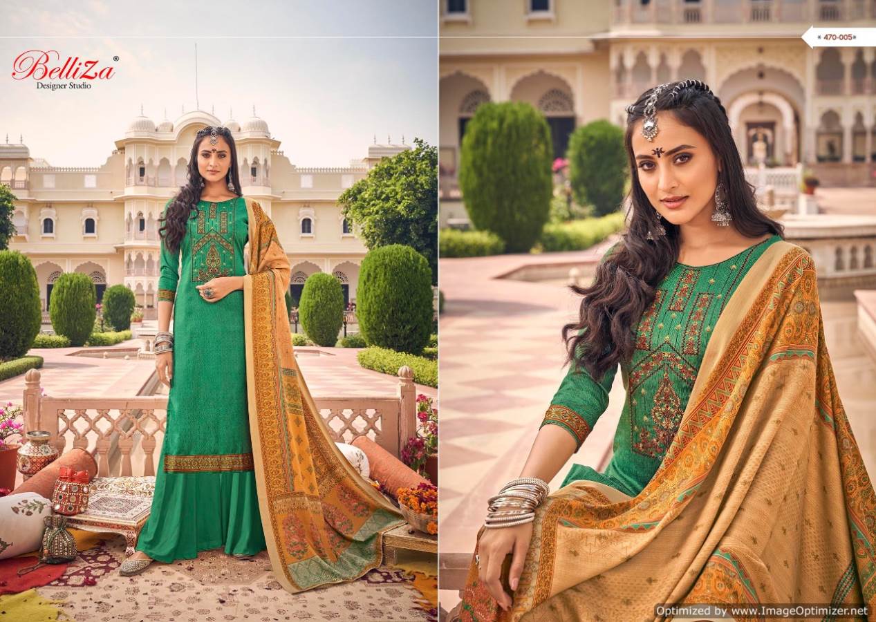 Belliza Zarina Pure Latest Fancy Designer Casual Wear Pashmina Designer Dress Material Collection
