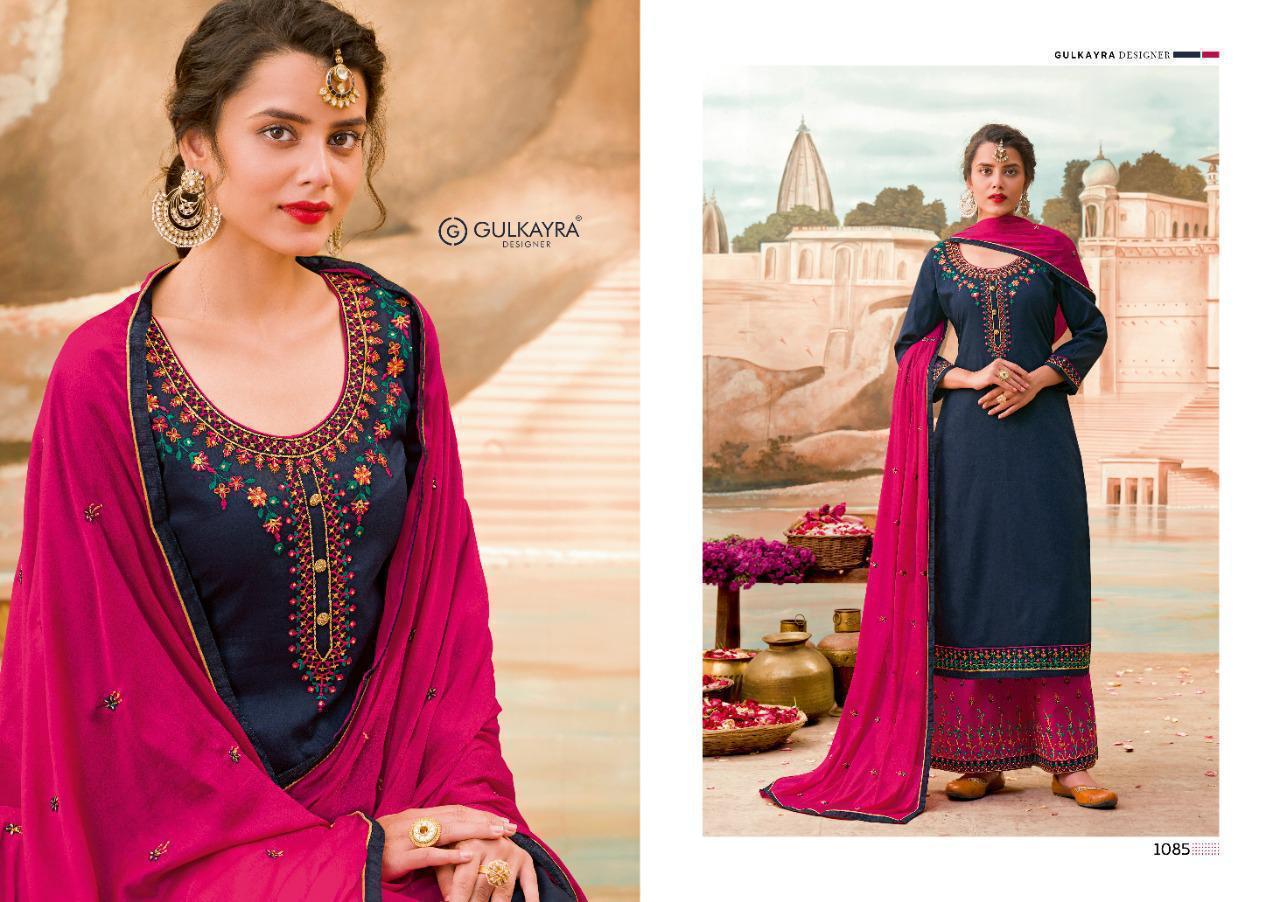 GULKAYRA DESIGNER MANNAT Latest Fancy Designer Festive Wear Jam Silk With Heavy Embroidery With Diamond Salwar Suit Collection