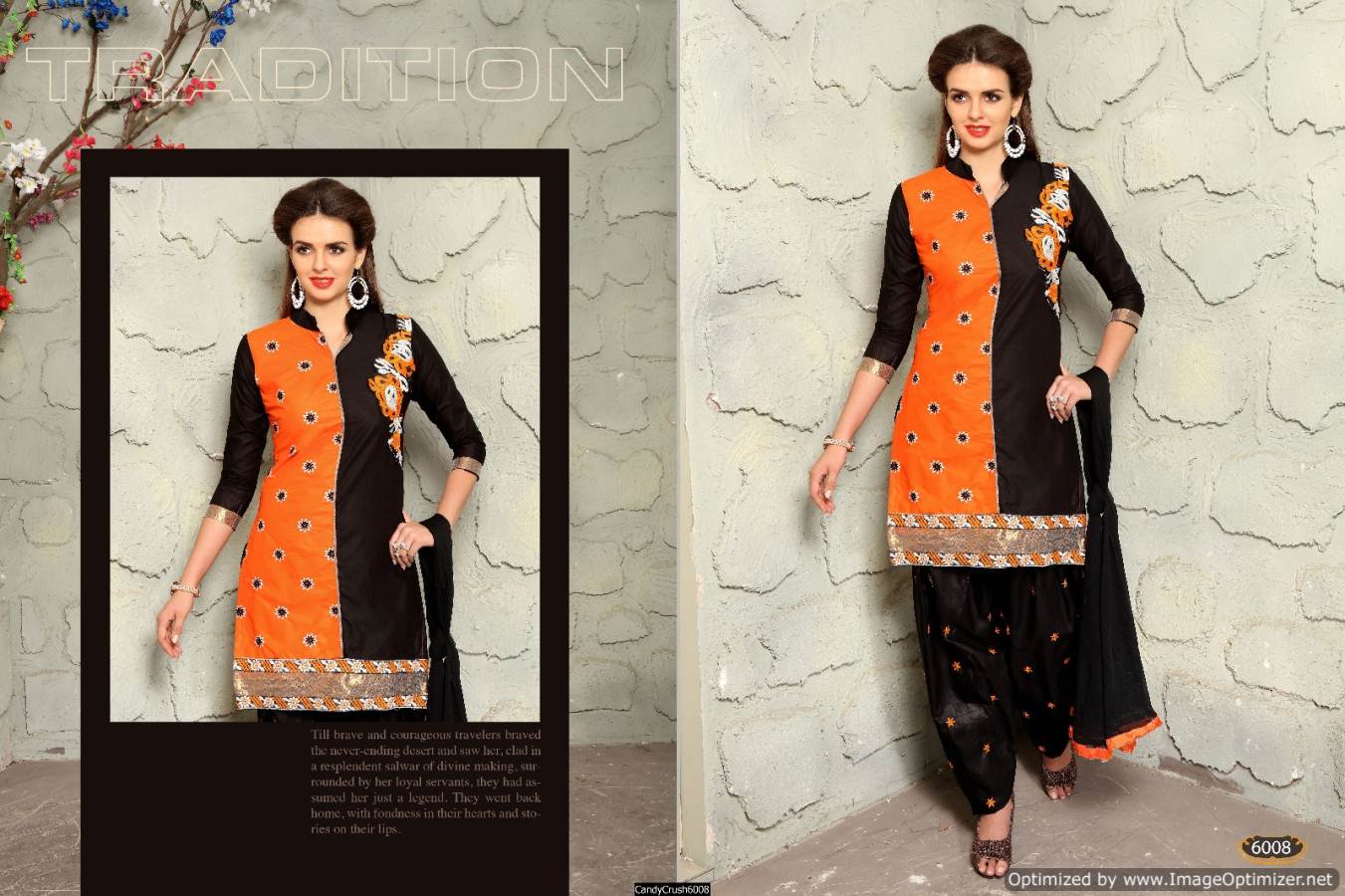 Latest Designer Embroidered Punjabi Dress Material With Nazmeen Dupatta 