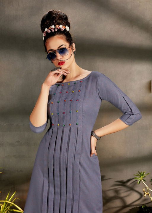 Seven Threads Rutba New Designer Straight Cut Long Kurtis Collection 