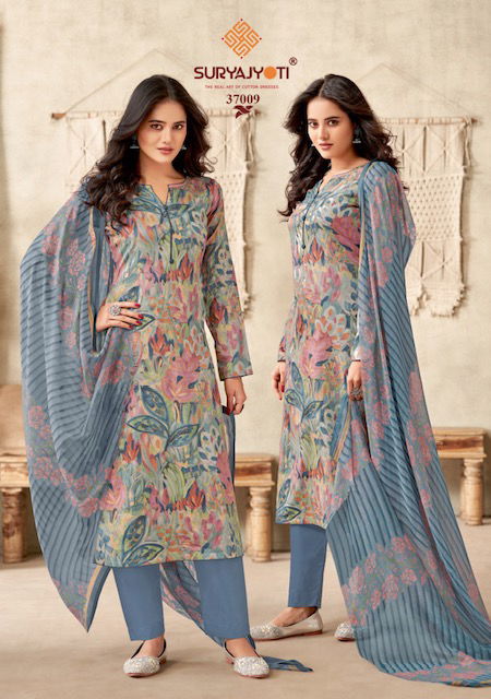 Suryajyoti Naishaa Vol 37 Jam Satin Cotton Dress Material Catalog

