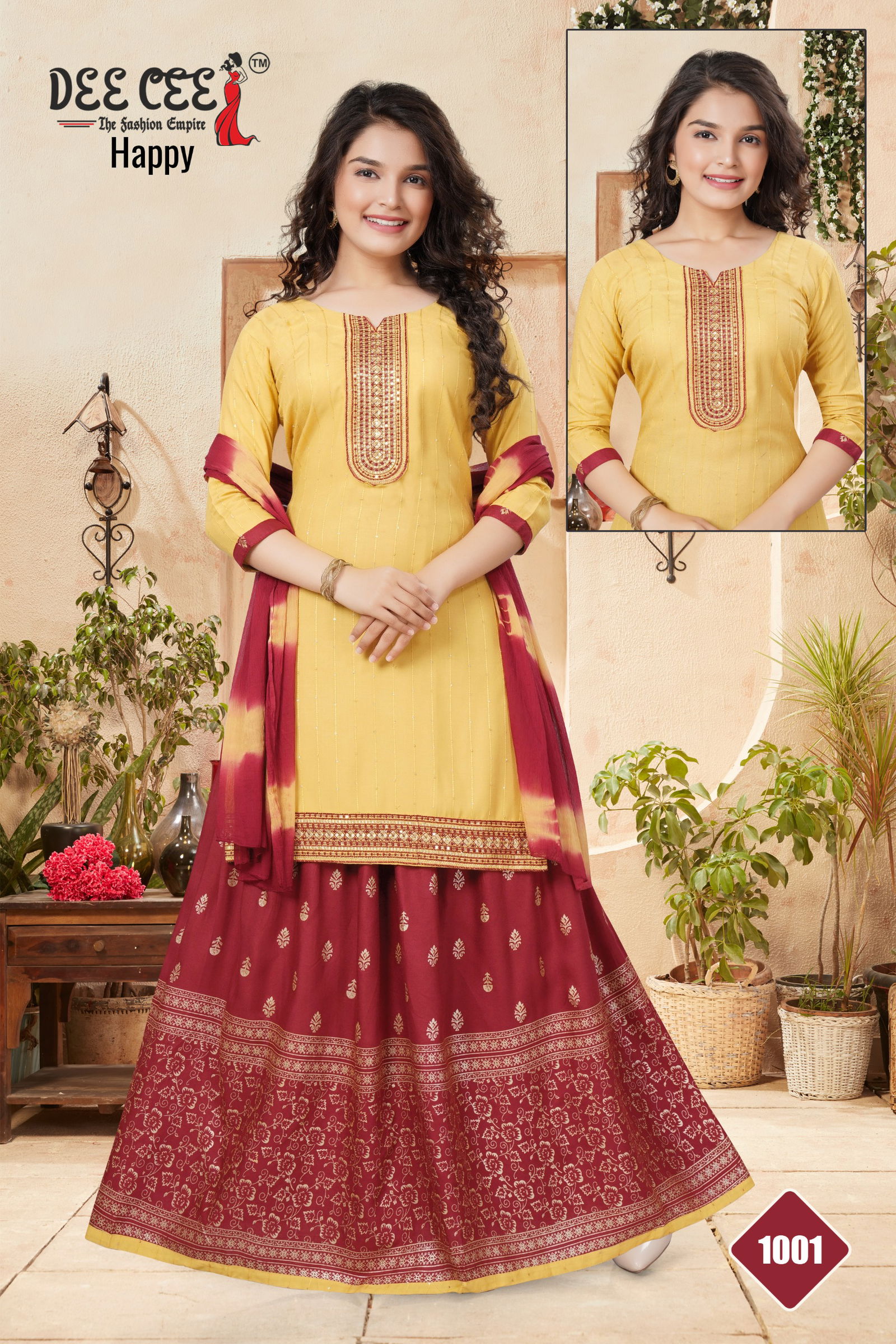 Happy By Deecee Fancy Kids Girl Wear Kurti With Bottom Dupatta Suppliers In India
