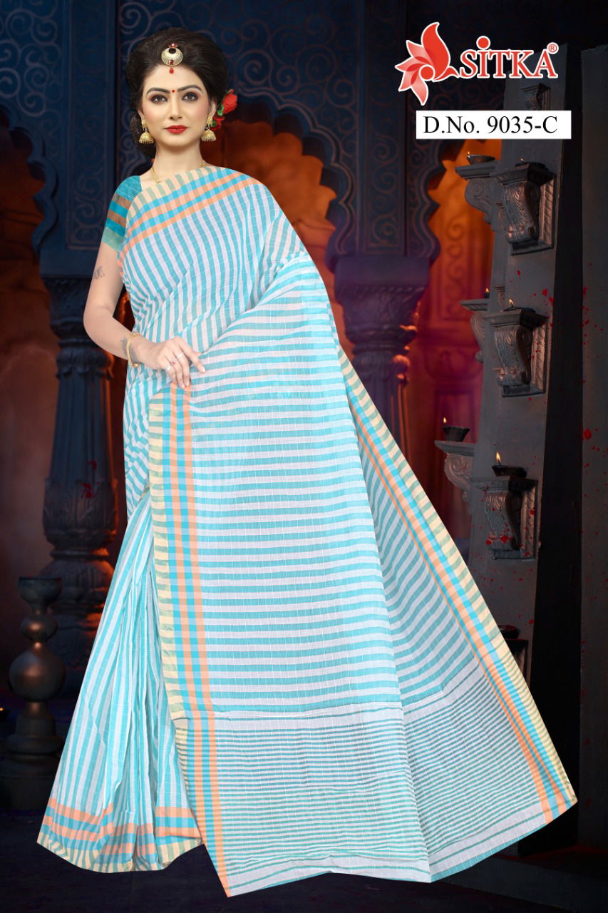 Deepa 9035 Latest Designer Casual Wear Poly Cotton Printed Sarees Collection
