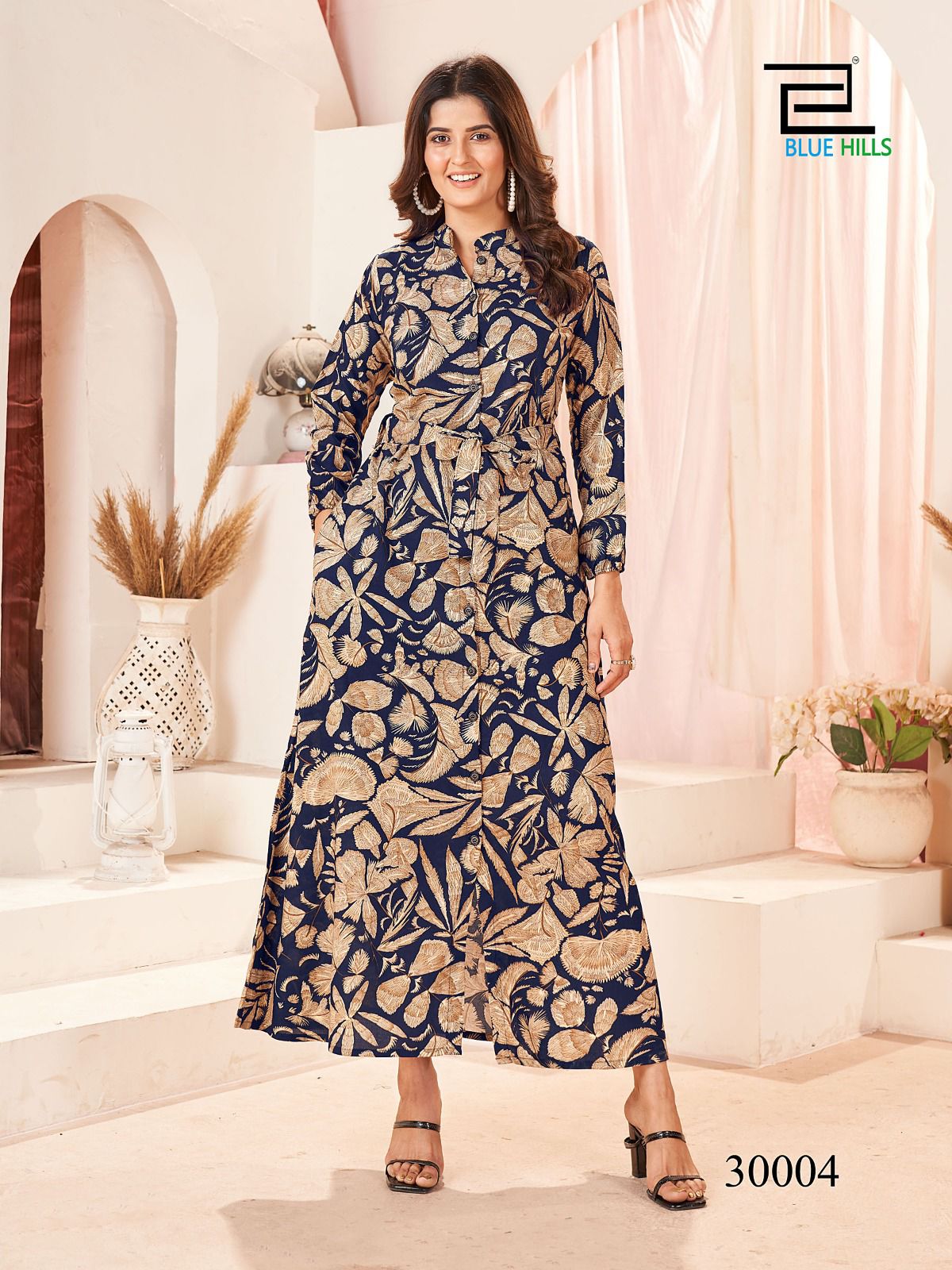 Blue Hills Ameesha Vol 3 Rayon Printed Long Kurtis Catalog
