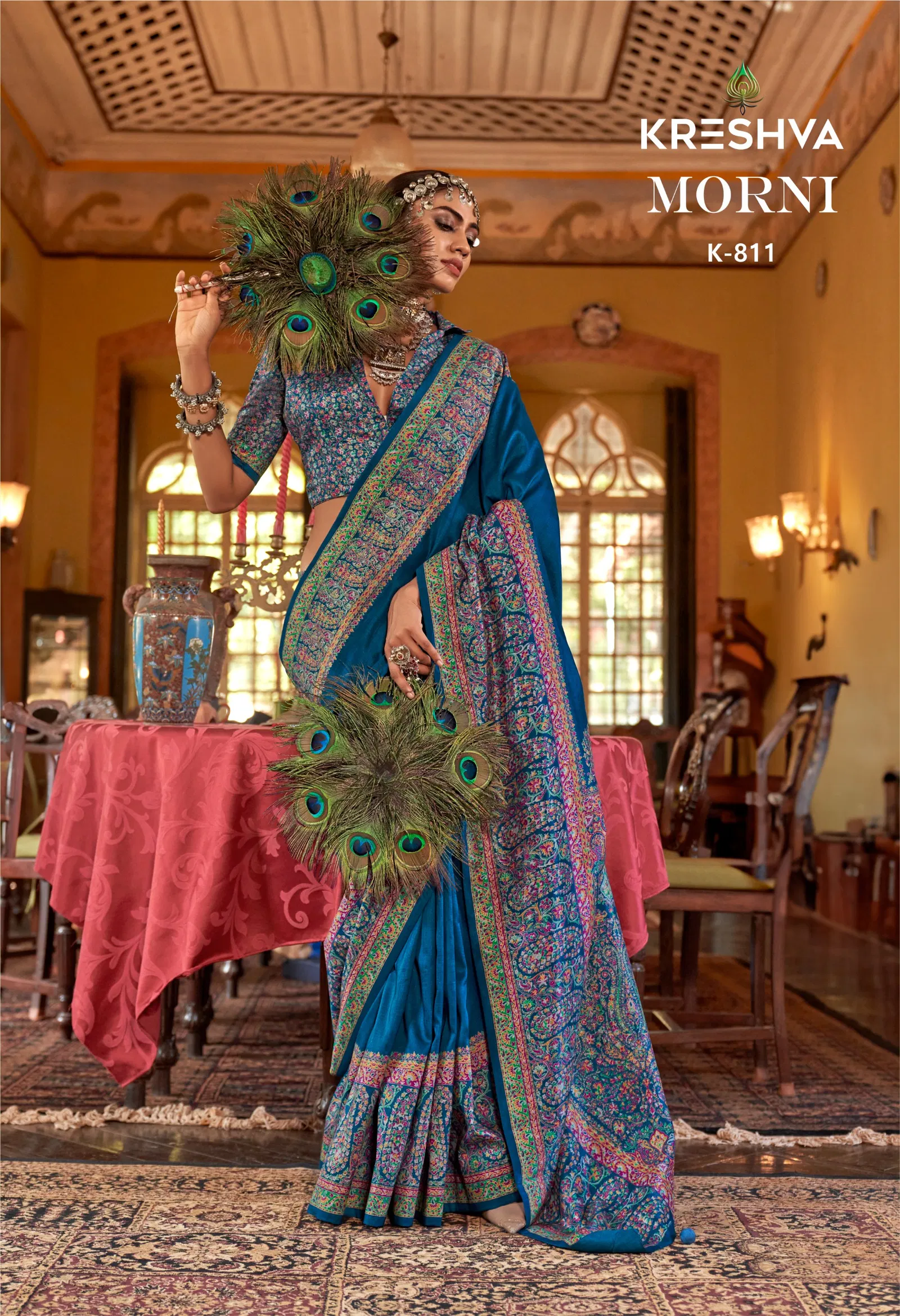 Morni By Kreshva P V Silk Wedding Wear Saree Suppliers In India