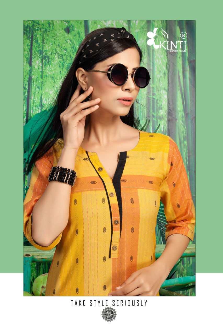 Kinti Walkway Handloom Ethnic Wear South Cotton Straight Designer Kurtis Collection
