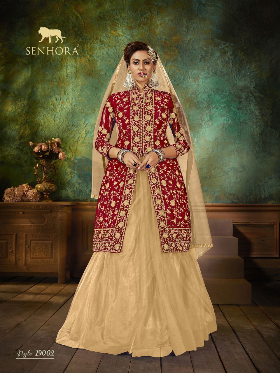 Senhora Zara 19 Colours Wedding Wear Velvet With Embroidery And Stone Work With Net Dupatta And Skirt Salwar Suits Collection

