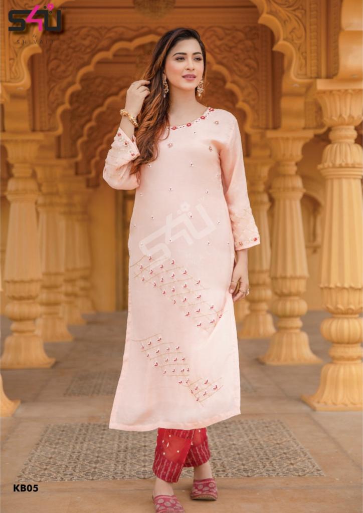 S4u Khwaab Muslin Designer Exclusive	Masleen Kurti With Bottom Collection
