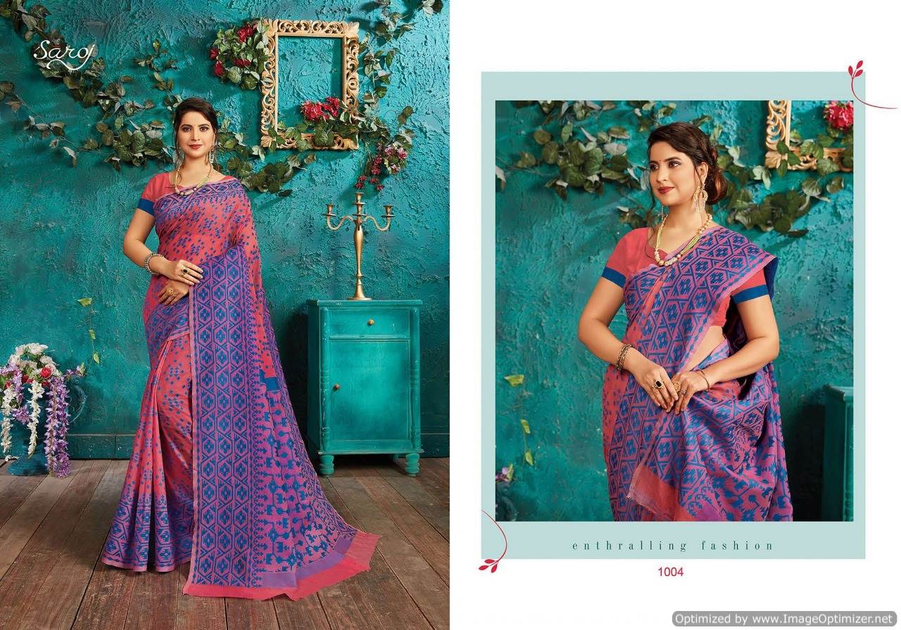 Saroj Monisha Latest Collection Of Regular Wear Cotton Saree 