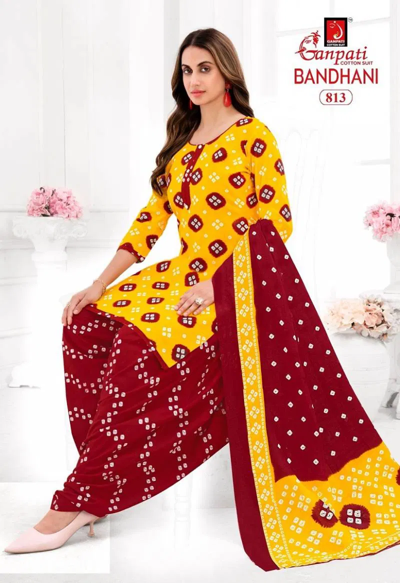 Bandhani Vol 8 By Ganpati Cotton Bandhani Printed Dress Material Exporters In India