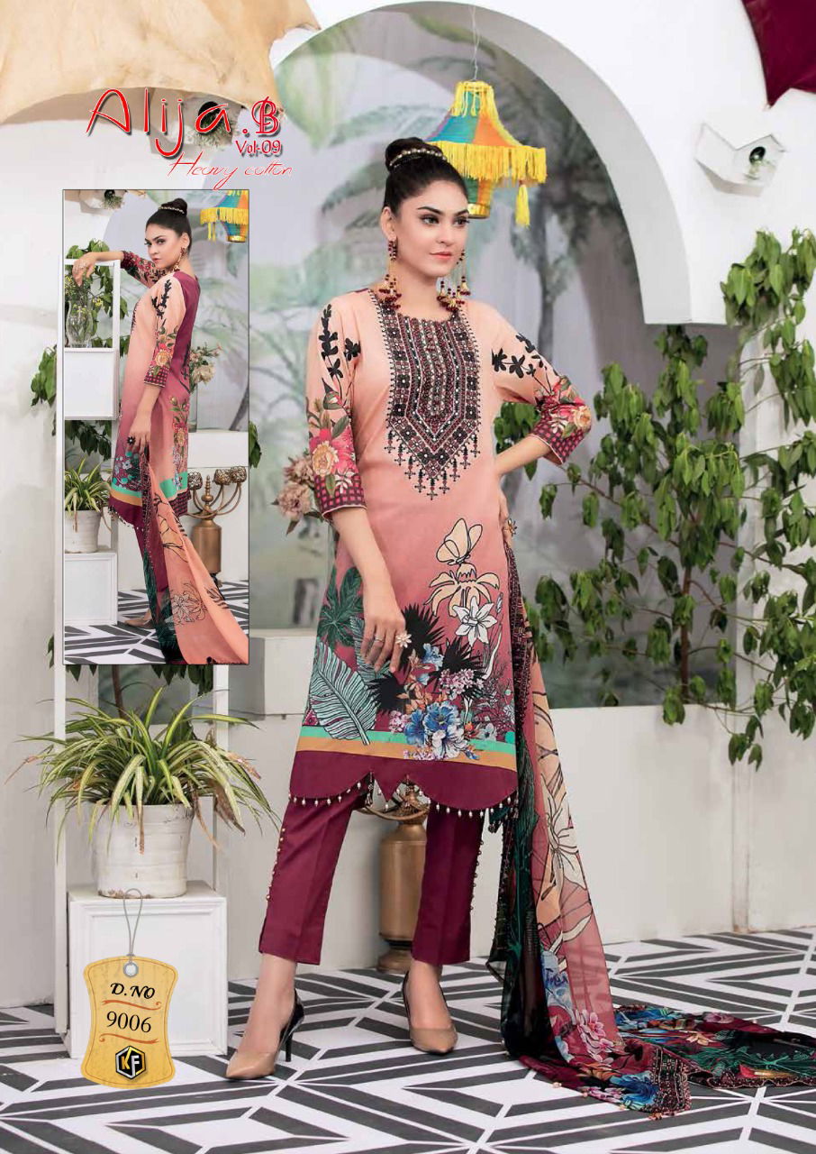Keval Alija B 9 Exclusive Latest Fancy Designer Casual Wear Pure Cotton Karachi Dress Collection
