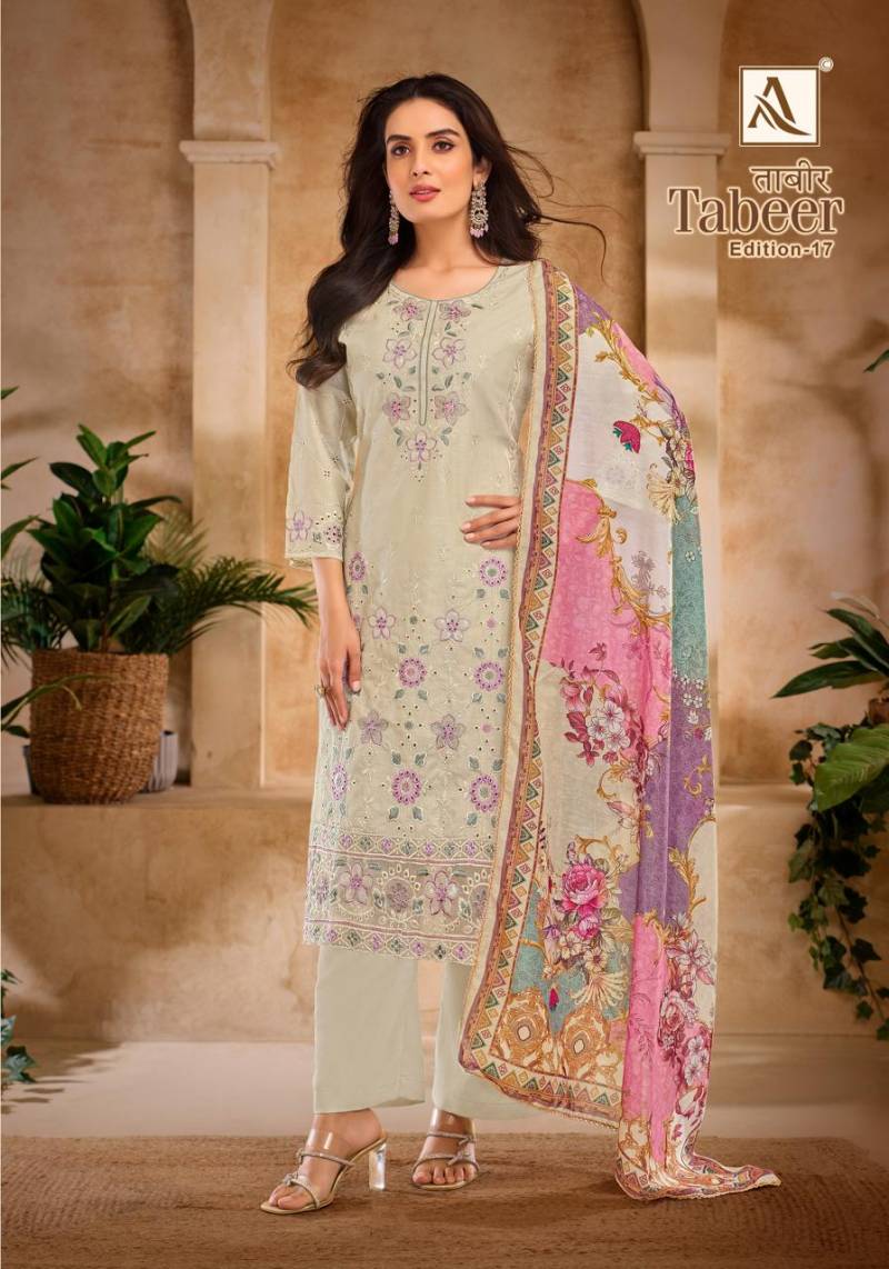Tabeer Edition 17 By Alok Suit Cambric Lawn Dress Material Surat Wholesale Market