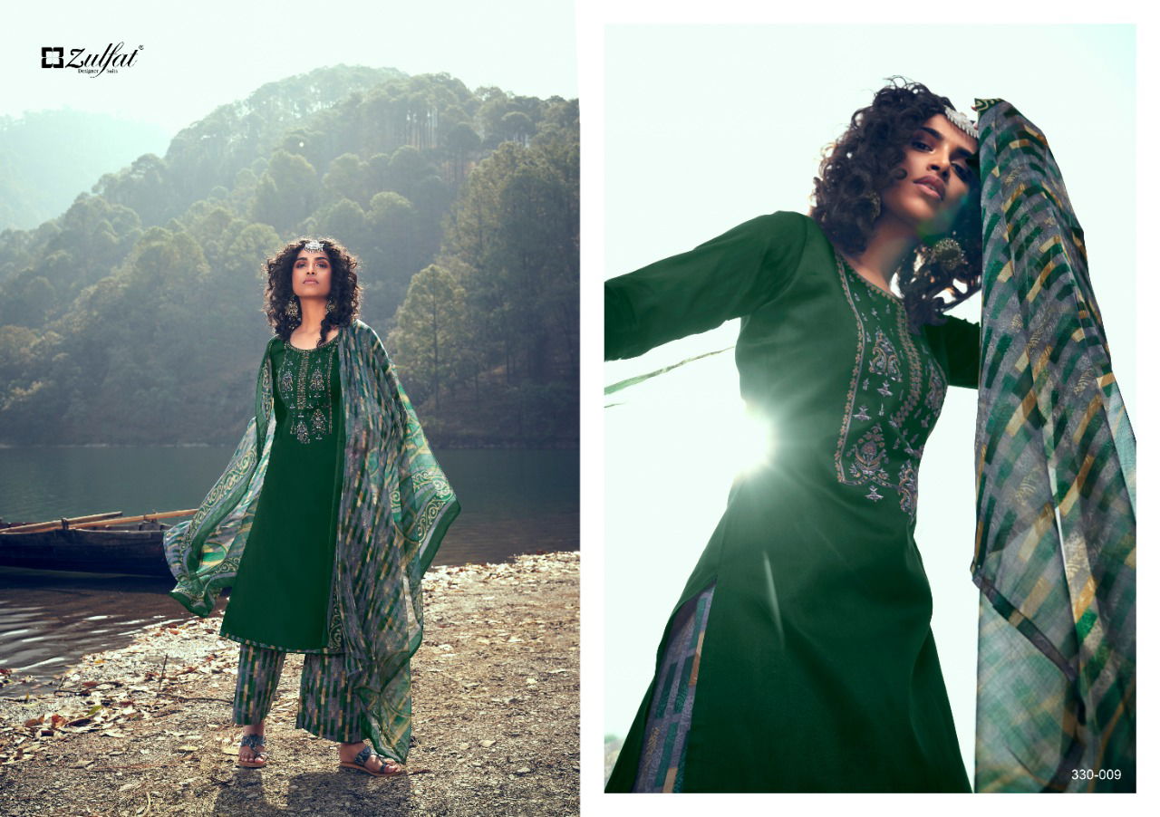 Zulfat Mohini 5 Latest fancy Festive Wear Heavy Embroidery Work Designer Dress Material Collection
