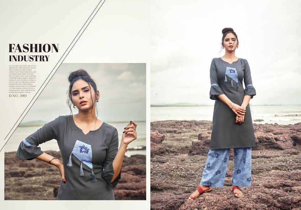 Nitisha Plazo 2 Casual Wear Stylish Designer Oarty Wear Kurti With Bottom