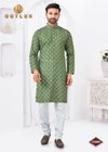 Green Colour Outluk Vol 132 Rayon Cotton Mens Kurta Pajama Wholesale Suppliers In India132001